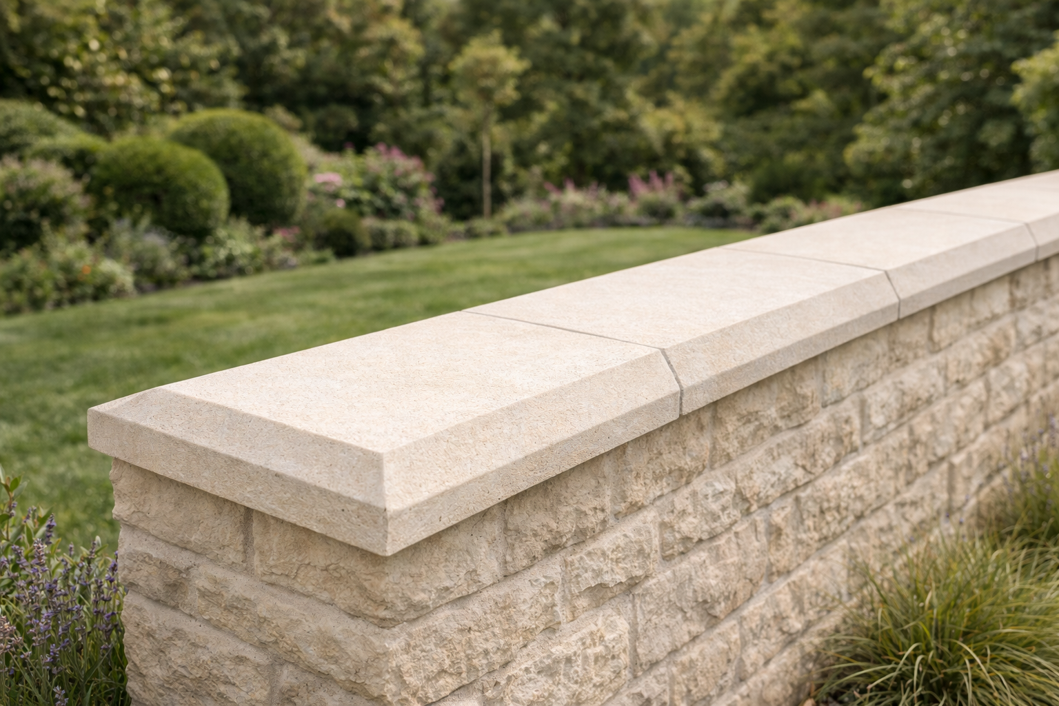 Chamfered Edge Coping - Bath Stone